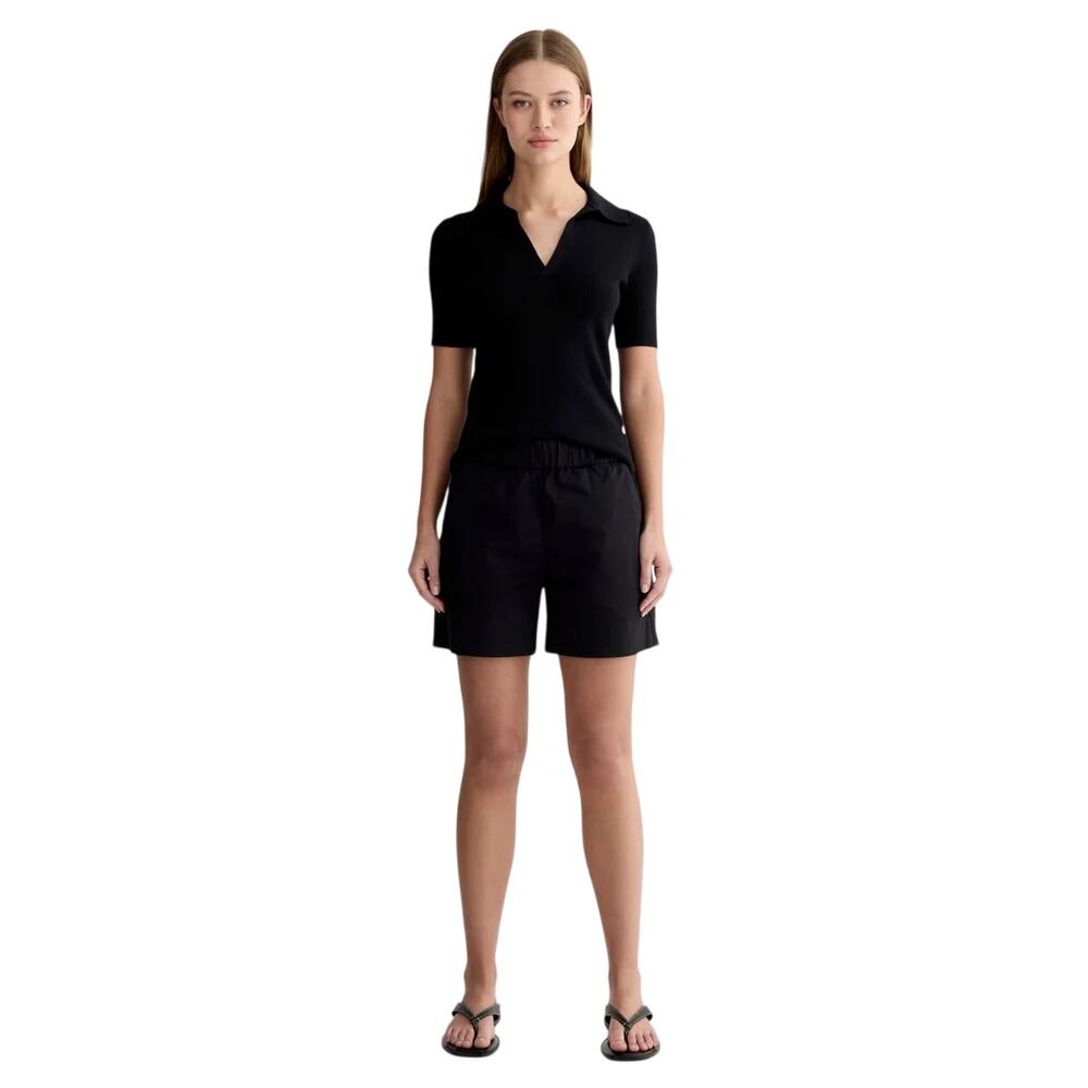 Everlane Easy Shorts Modern Black NEW Size Large $68 Casual Relaxed Walk Golf